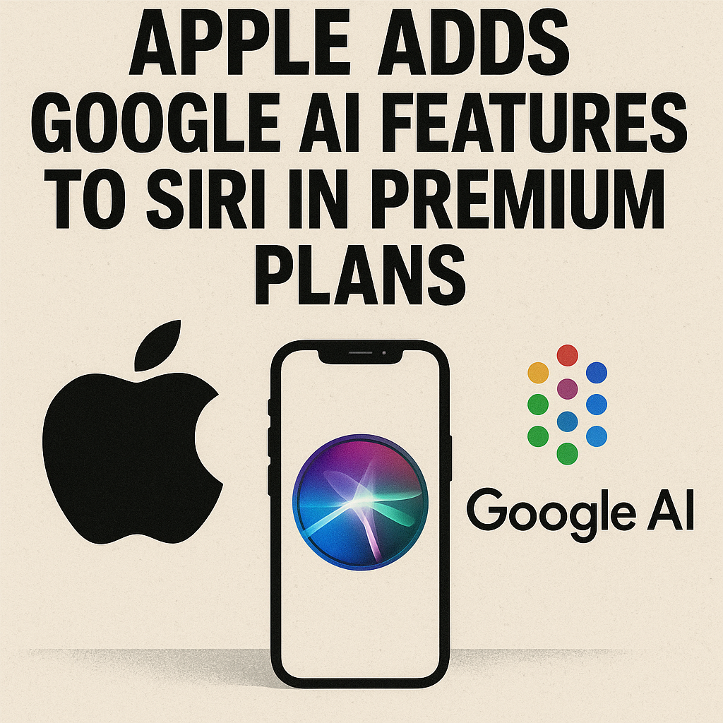 Representation of Apple Adds Google AI Features to Siri in Premium Plans