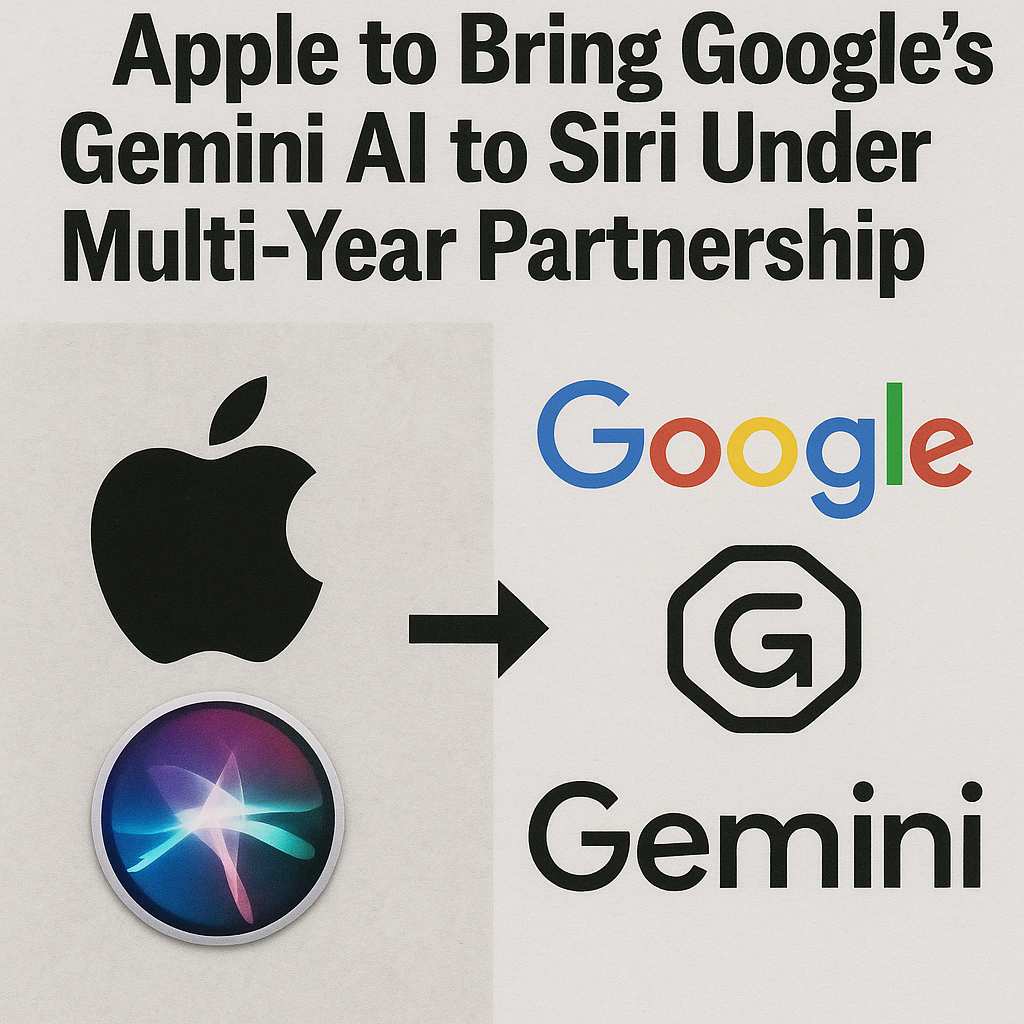 Representation of Apple to Bring Google’s Gemini AI to Siri Under Multi-Year Partnership